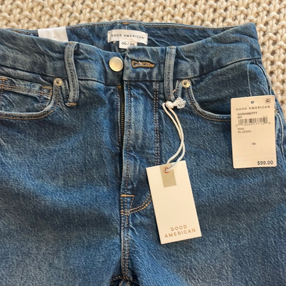 Good American high rise skinny jeans size 00/24 skinny jeans new with tag